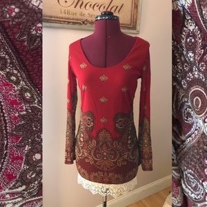 Paisley INC mesh tunic